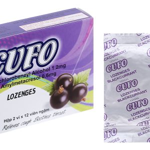 Viên ngậm Cufo trị viêm họng, đau họng (2 vỉ x 12 viên)