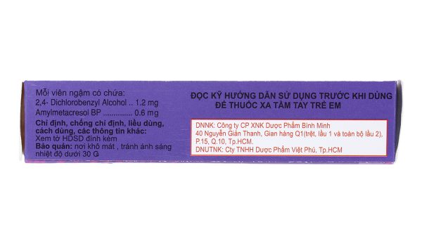 Viên ngậm Cufo trị viêm họng, đau họng (2 vỉ x 12 viên)