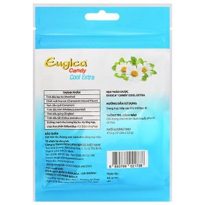 Kẹo ngậm thảo dược Eugica Candy Cool Extra giảm đau họng gói 15 viên