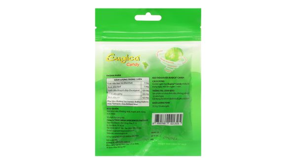 Kẹo ngậm thảo dược Eugica Candy giảm ho, đau họng gói 15 viên