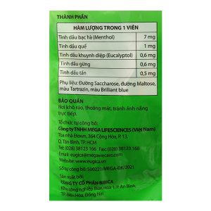 Kẹo ngậm thảo dược Eugica Candy giảm ho, đau họng gói 15 viên