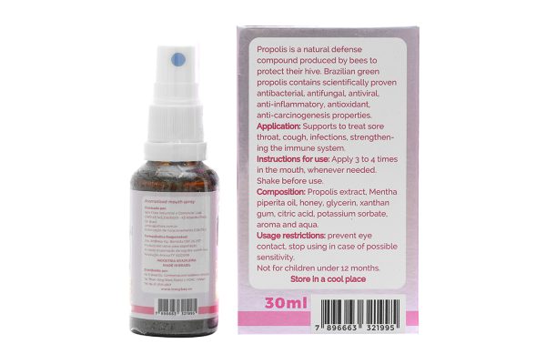 Xịt họng keo ong Tracybee trái cây giảm đau họng, viêm họng chai 30ml