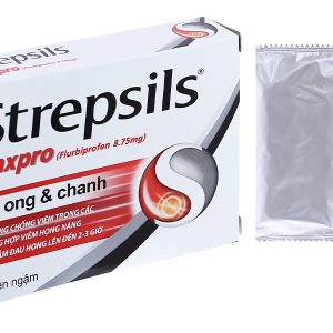Viên ngậm Strepsils Maxpro mật ong & chanh giảm đau họng, chống viêm (2 vỉ x 8 viên)