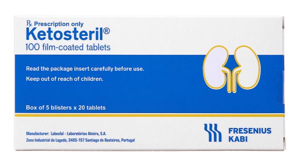 Ketosteril phòng và trị suy thận mạn (5 vỉ x 20 viên)