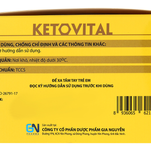 Ketovital phòng và trị rối loạn cơ chế chuyển hoá protein (10 vỉ x 10 viên)