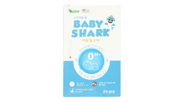 Khăn hạ sốt Baby Shark 0M+ cho bé (4 gói x 6 miếng)