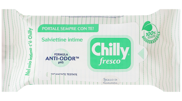Khăn ướt vệ sinh vùng kín Chilly Fresco se lạnh, làm sạch khử mùi gói 12 miếng