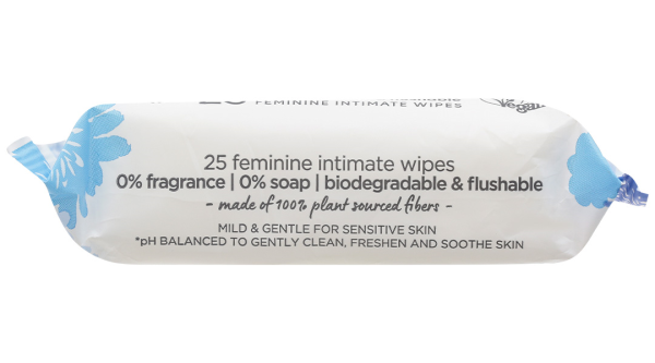 Khăn ướt vệ sinh vùng kín Femfresh Intimate Skincare 0% Sensitive cho da nhạy cảm gói 25 miếng