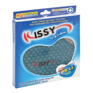 Khẩu trang vải Kissy 3 lớp size L hộp 1 cái