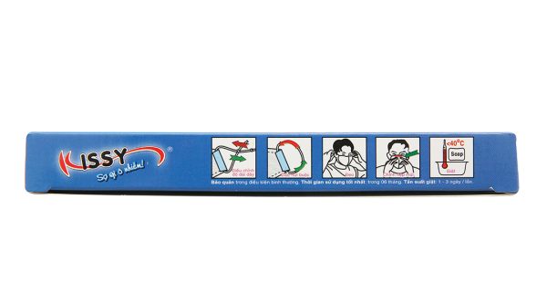 Khẩu trang vải Kissy 3 lớp size L hộp 1 cái