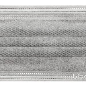 Khẩu trang y tế Bísou 4 lớp màu xám hộp 50 cái