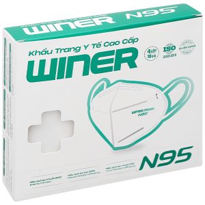 Khẩu trang y tế Winer N95 4 lớp màu trắng hộp 10 cái