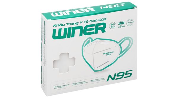 Khẩu trang y tế Winer N95 4 lớp màu trắng hộp 10 cái