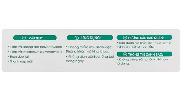 Khẩu trang y tế Winer N95 4 lớp màu trắng hộp 10 cái