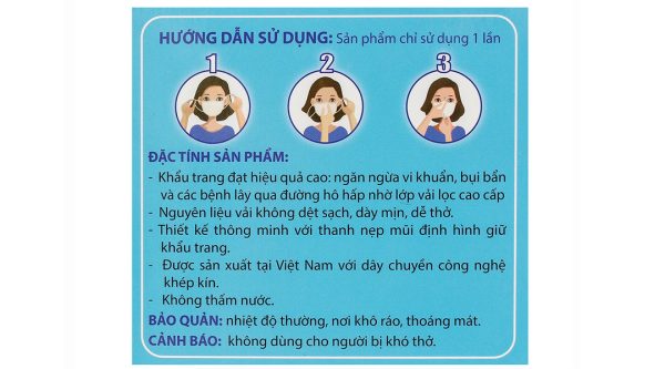 Khẩu trang y tế An Phúc 4 lớp màu xanh hộp 50 cái
