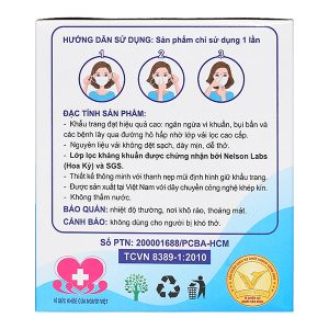Khẩu trang y tế An Phúc 4 lớp màu trắng hộp 50 cái