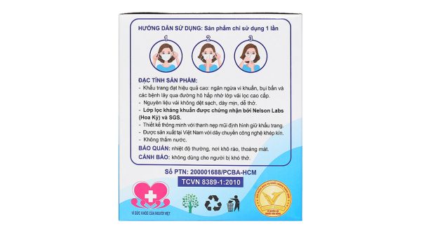 Khẩu trang y tế An Phúc 4 lớp màu trắng hộp 50 cái