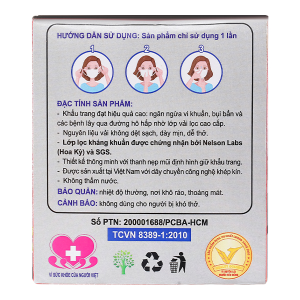Khẩu trang y tế An Phúc Model Pro Care 4 lớp màu xám hộp 50 cái
