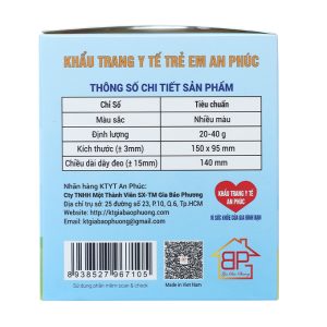 Khẩu trang y tế trẻ em An Phúc 3 lớp có họa tiết hộp 50 cái