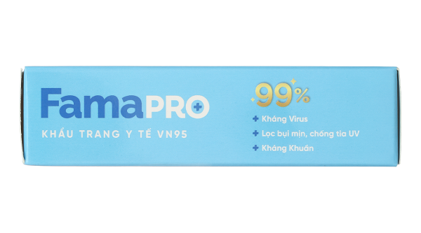 Khẩu trang y tế Famapro VN95 4 lớp màu trắng hộp 10 cái