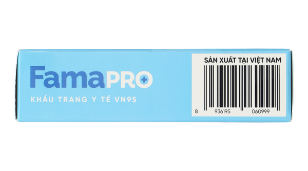 Khẩu trang y tế Famapro VN95 4 lớp màu trắng hộp 10 cái