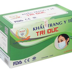 Khẩu trang y tế Trí Đức 4 lớp màu xanh hộp 50 cái