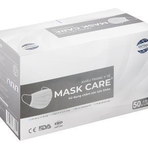 Khẩu trang y tế Mask Care 4 lớp màu xám hộp 50 cái