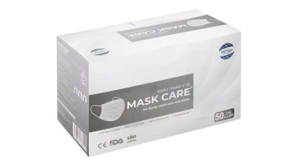 Khẩu trang y tế Mask Care 4 lớp màu xám hộp 50 cái