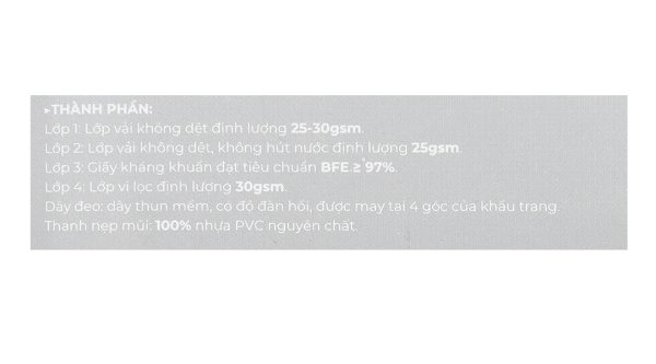 Khẩu trang y tế Mask Care 4 lớp màu xám hộp 50 cái