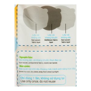 Khẩu trang y tế trẻ em Bísou Baby mask họa tiết gấu gói 6 cái