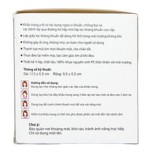 Khẩu trang y tế Trí Đức 4 lớp màu trắng hộp 50 cái