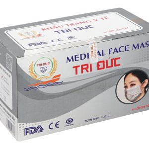Khẩu trang y tế Trí Đức 4 lớp màu xám hộp 50 cái