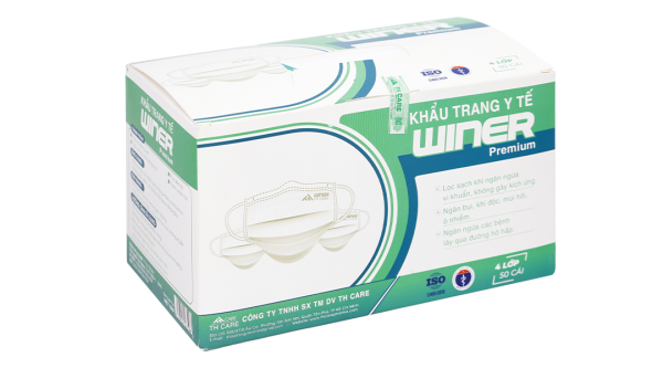 Khẩu trang y tế Winer 4 lớp màu trắng hộp 50 cái