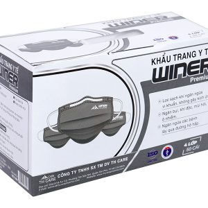 Khẩu trang y tế Winer 4 lớp màu xám hộp 50 cái