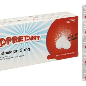 Viên sủi Kidpredni 5mg hỗ trợ kháng viêm, ức chế miễn dịch (5 vỉ x 10 viên)