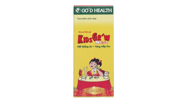 Siro Yến Sào Kids Gr'w Nest kích thích ăn ngon, tiêu hóa tốt chai 120ml