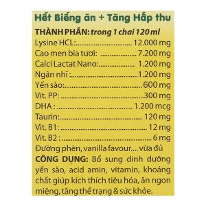Siro Yến Sào Kids Gr'w Nest kích thích ăn ngon, tiêu hóa tốt chai 120ml