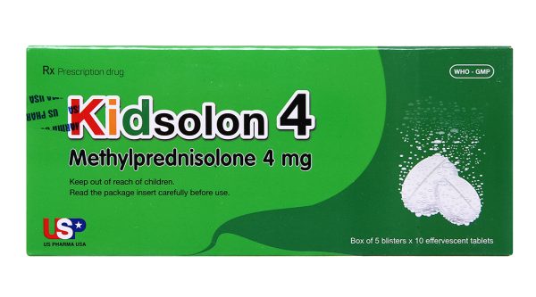 Viên sủi Kidsolon 4 hỗ trợ kháng viêm, giảm miễn dịch (5 vỉ x 10 viên)