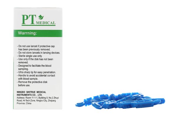 Kim lấy máu PT Medical Blood Lancets hộp 100 cái