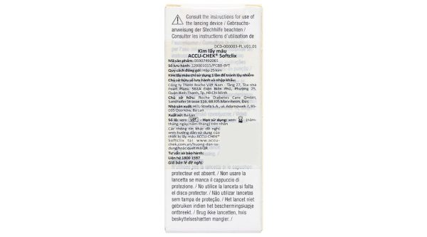 Kim lấy máu Accu-Chek Softclix hộp 25 que