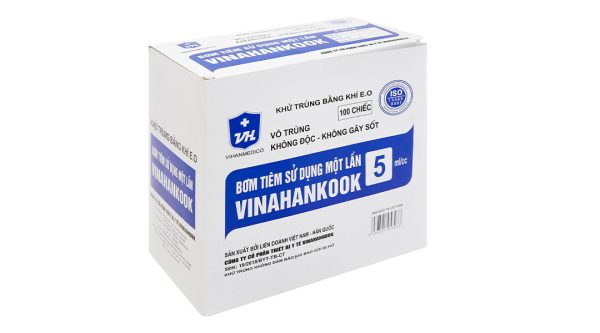 Bơm kim tiêm Vinahankook (5ml/cc) hộp 100 cái