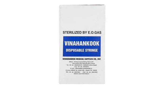 Bơm kim tiêm Vinahankook (5ml/cc) hộp 100 cái