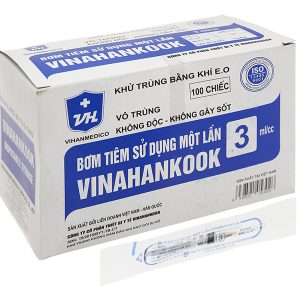 Bơm kim tiêm Vinahankook (3ml/cc) hộp 100 cái
