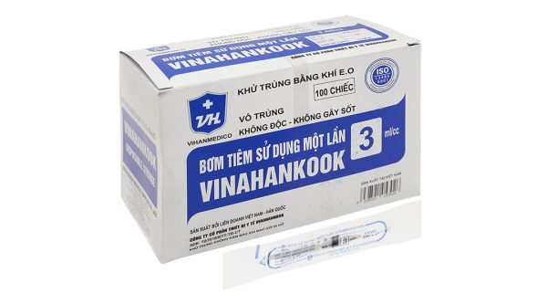 Bơm kim tiêm Vinahankook (3ml/cc) hộp 100 cái