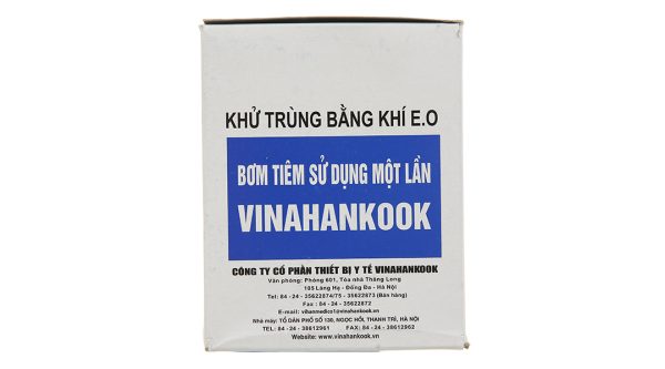 Bơm kim tiêm Vinahankook (3ml/cc) hộp 100 cái
