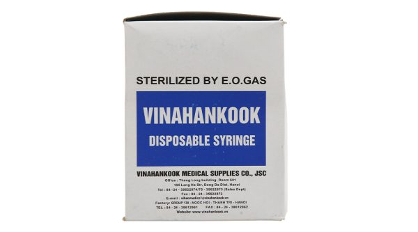 Bơm kim tiêm Vinahankook (3ml/cc) hộp 100 cái
