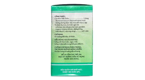 Viên bao đường Kim Tiền Thảo OPC trị sỏi đường tiết niệu, sỏi thận chai 100 viên