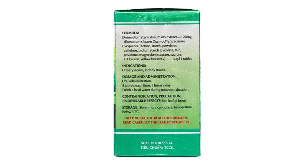 Viên bao đường Kim Tiền Thảo OPC trị sỏi đường tiết niệu, sỏi thận chai 100 viên