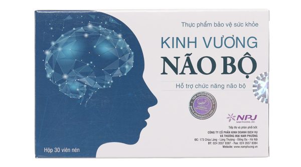 Kinh Vương Não Bộ tăng tuần hoàn não, cải thiện chức năng não bộ hộp 30 viên