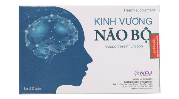 Kinh Vương Não Bộ tăng tuần hoàn não, cải thiện chức năng não bộ hộp 30 viên